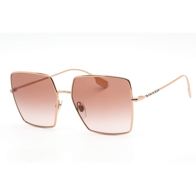 Burberry Women's Sunglasses - Rose Gold Square Full Rim Metal Frame / 0BE3133 133713