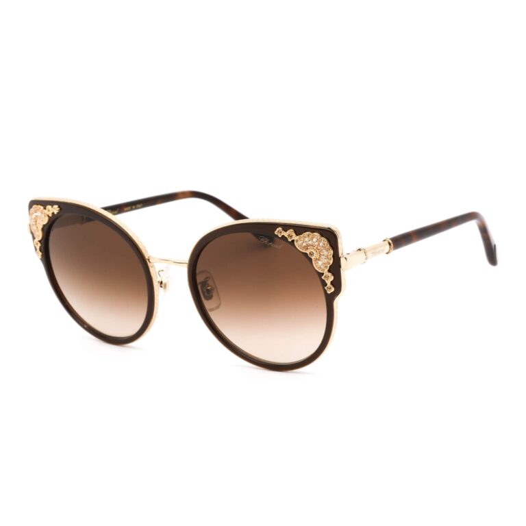 Chopard Women's Sunglasses - Gradient Lens Brown Cat Eye Shaped Frame SCHC82S 0300